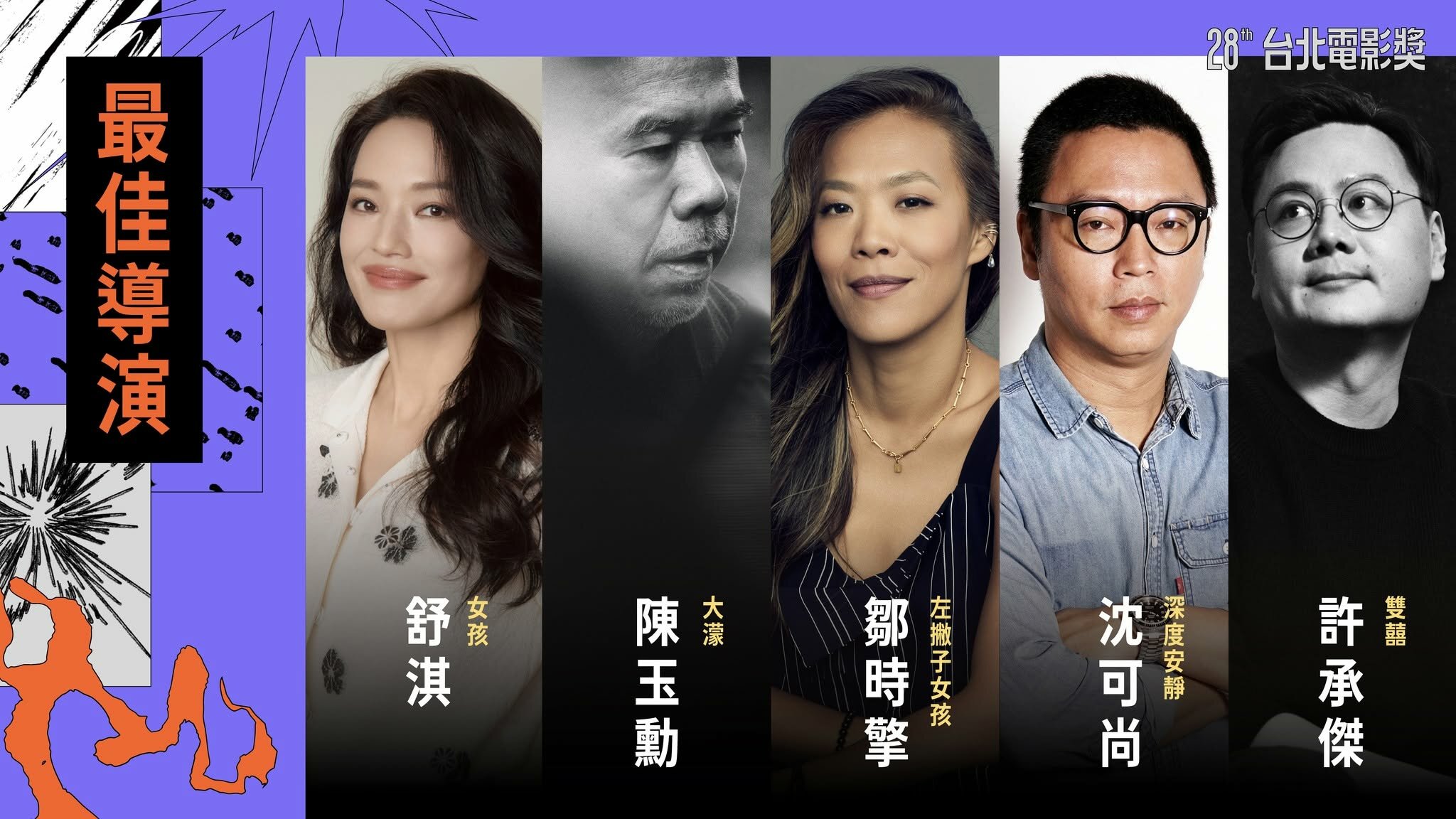 2026台北電影獎最佳導演入圍名單。
